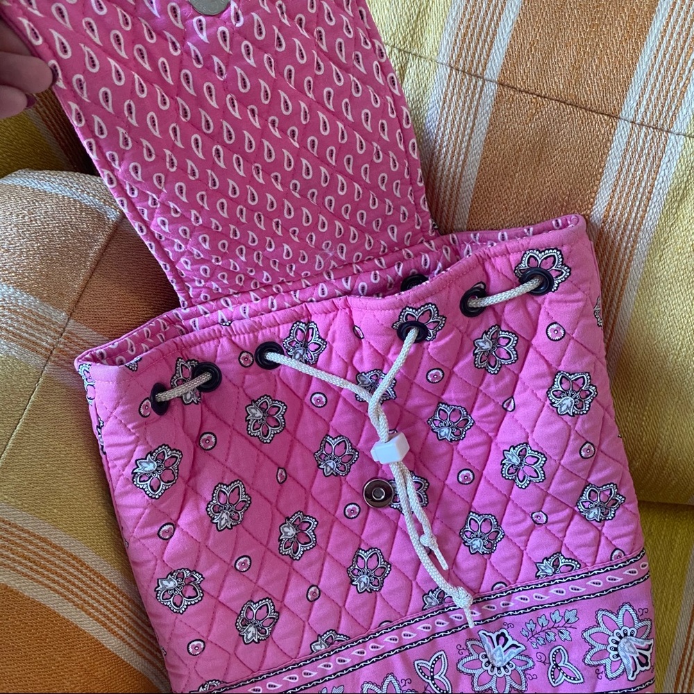 Pink Paisley Vera Bradley Backpack - Picture 2 of 5